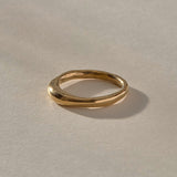 Wabi Ring in solid recycled gold, organic hand-polished stacking band