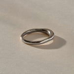 Wabi Ring in recycled sterling silver, organic hand-polished stacking band