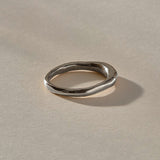 Wabi Ring in recycled sterling silver, organic hand-polished stacking band