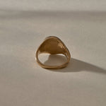 Wild Rose Ring in recycled bronze, back view of the signet