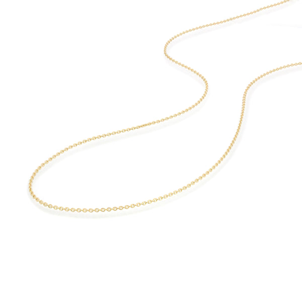 14k Gold Round Cable Chain Necklace