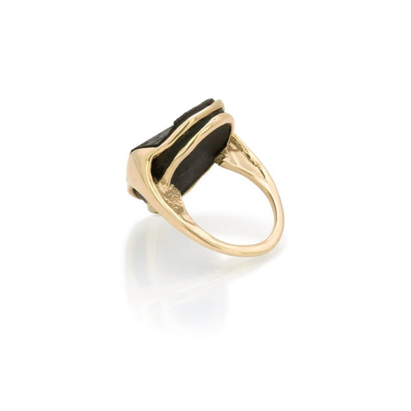 Black Tourmaline Amulet Ring IX - Catori Life
