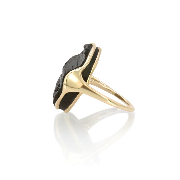 Black Tourmaline Amulet Ring IX - Catori Life