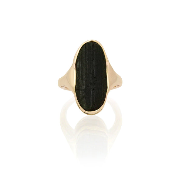 Black Tourmaline Amulet Ring VII - Catori Life