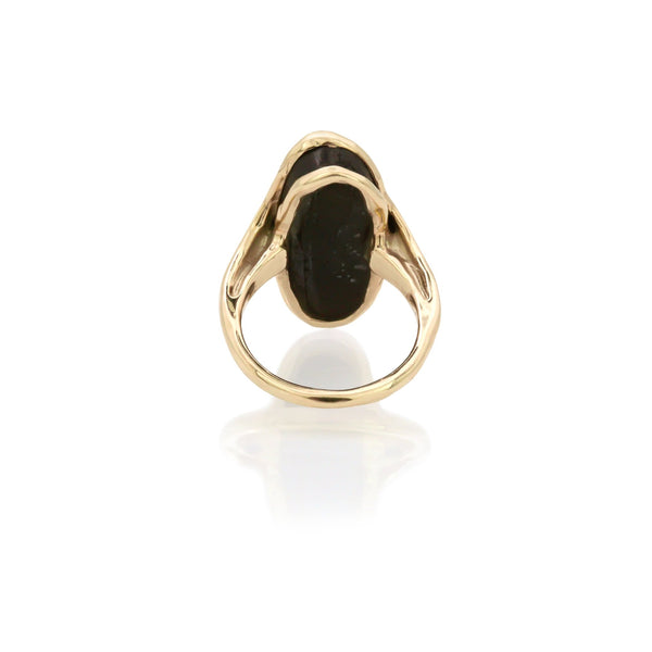Black Tourmaline Amulet Ring VII - Catori Life