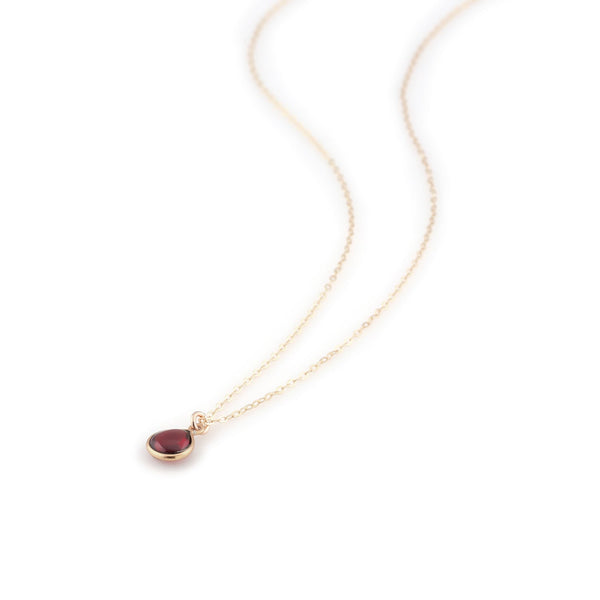 Garnet Drop Necklace - Catori Life