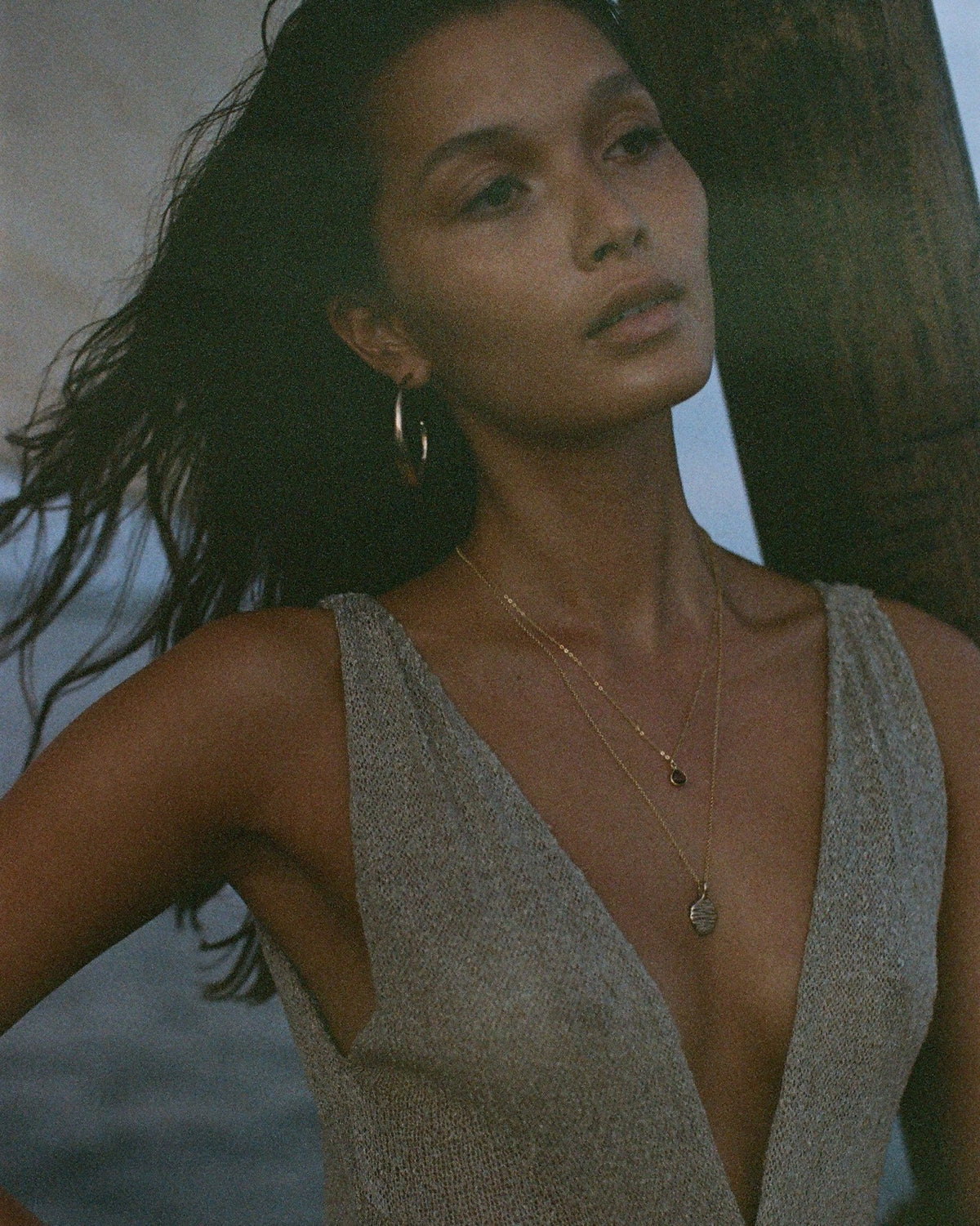 Garnet Drop Necklace - Catori Life