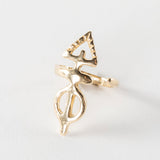 Ma'at Elemental Ring in solid recycled gold on a white background