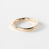 Mist Ring in solid recycled gold on a white background