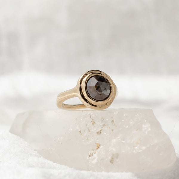 Rose Cut Chocolate Diamond Ring | 1 - Catori Life