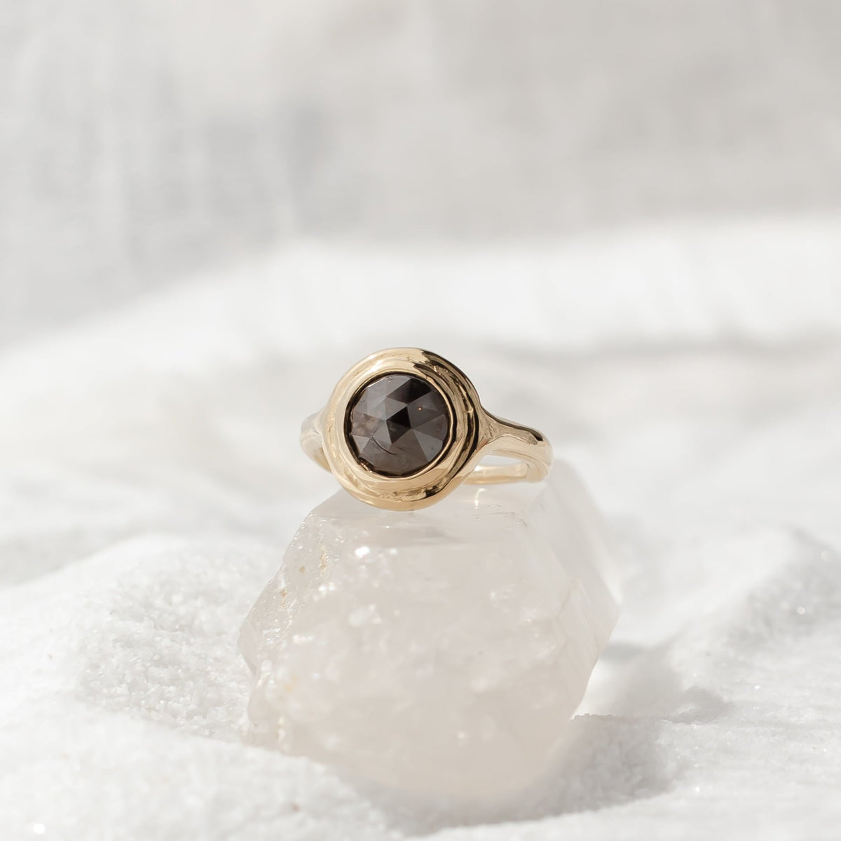 Rose Cut Chocolate Diamond Ring | 1 - Catori Life