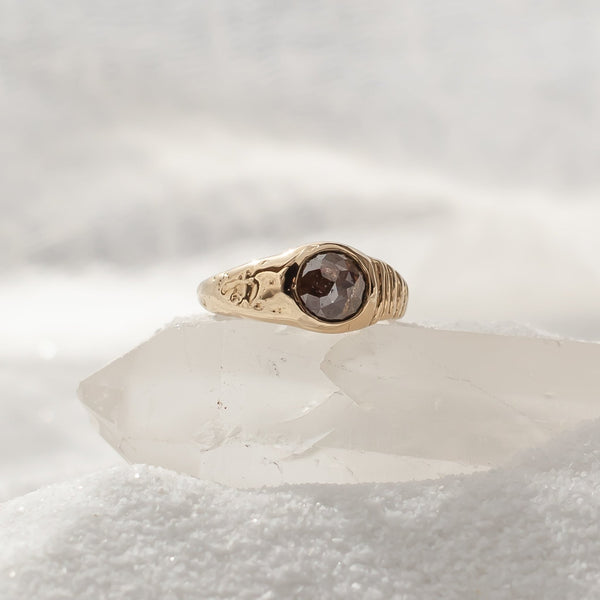 Rose Cut Chocolate Diamond Ring | 2 - Catori Life