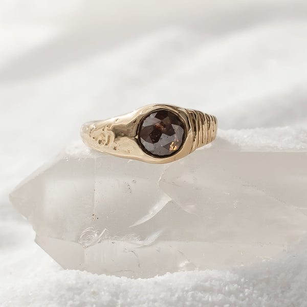 Rose Cut Chocolate Diamond Ring | 2 - Catori Life
