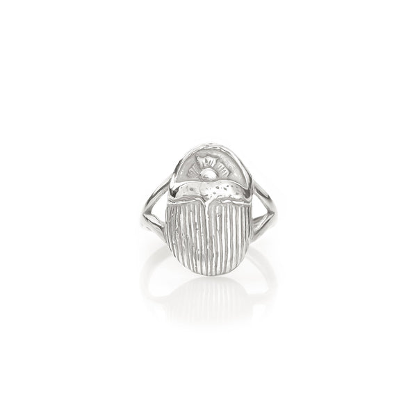 Amber Cameo / Intaglio Scarab Adjustable Ring - Amberman