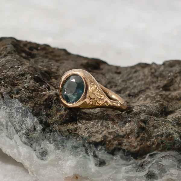 Serenity Sapphire Signet - Catori Life