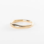Wabi Ring in solid recycled gold on a white background
