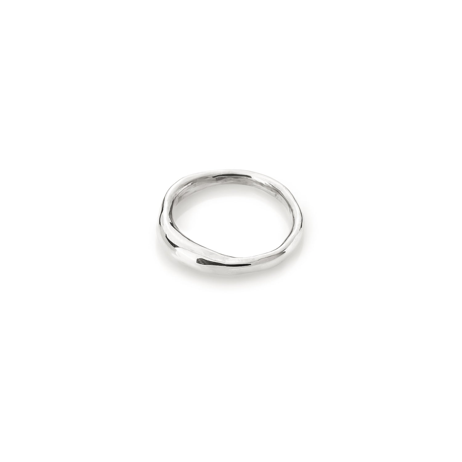 Wabi Ring in recycled sterling silver on a white background