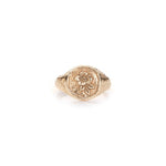 Wild Rose signet ring on a white background